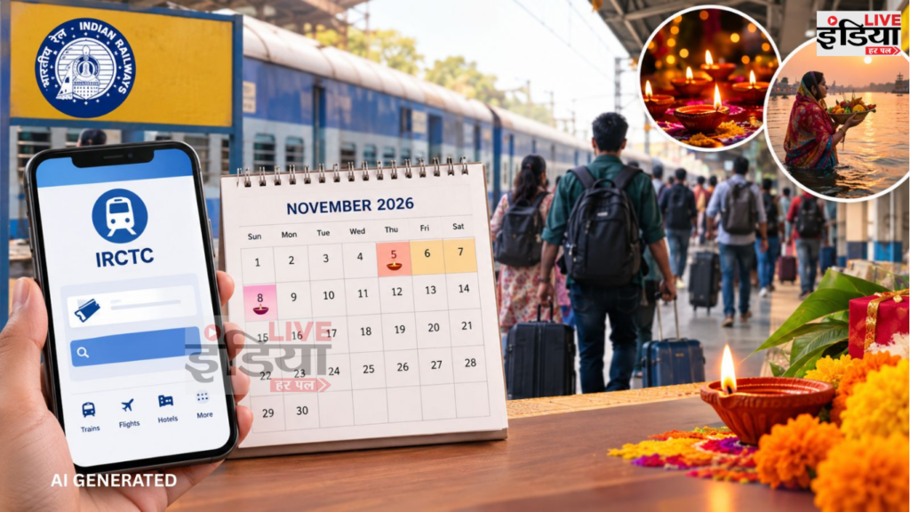 Diwali Chhath Train Booking में ट्रेनों की सीटें फुल और वेटिंग